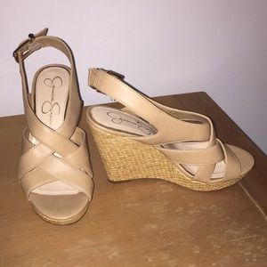 Jessica Simpson wedged heels